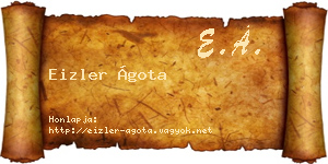 Eizler Ágota névjegykártya